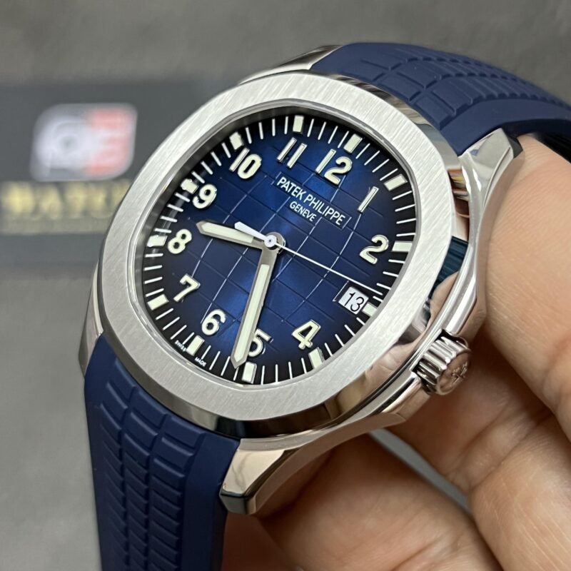 Patek Aquanaut 5168G-001 Blue Dial on Blue Rubber Strap (42mm) Super Clone