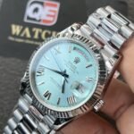 Rolex Day-Date m228236-0012 White gold Ice Blue Dial  (Roman Numerals) President bracelet (40mm) Super Clone