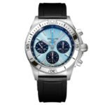 BREITLING Chronomat B01 42mm Ice Blue Dial Rubber Strap PB0134101C1S1 Top replica