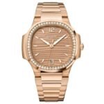 Patek Nautilus Ladies Watch 7118/1200R-010 Rose Gold and Diamond Bezel (35mm) Super Clone