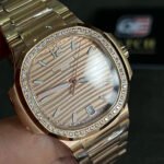 Patek Nautilus Ladies Watch 7118/1200R-010 Rose Gold and Diamond Bezel (35mm) Super Clone