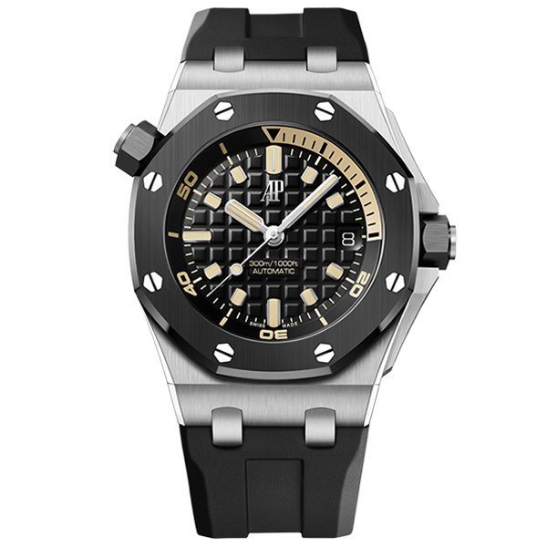 Royal Oak Offshore Diver 15720 Ceramic Bezel on Black Rubber Strap 42mm Super Clone