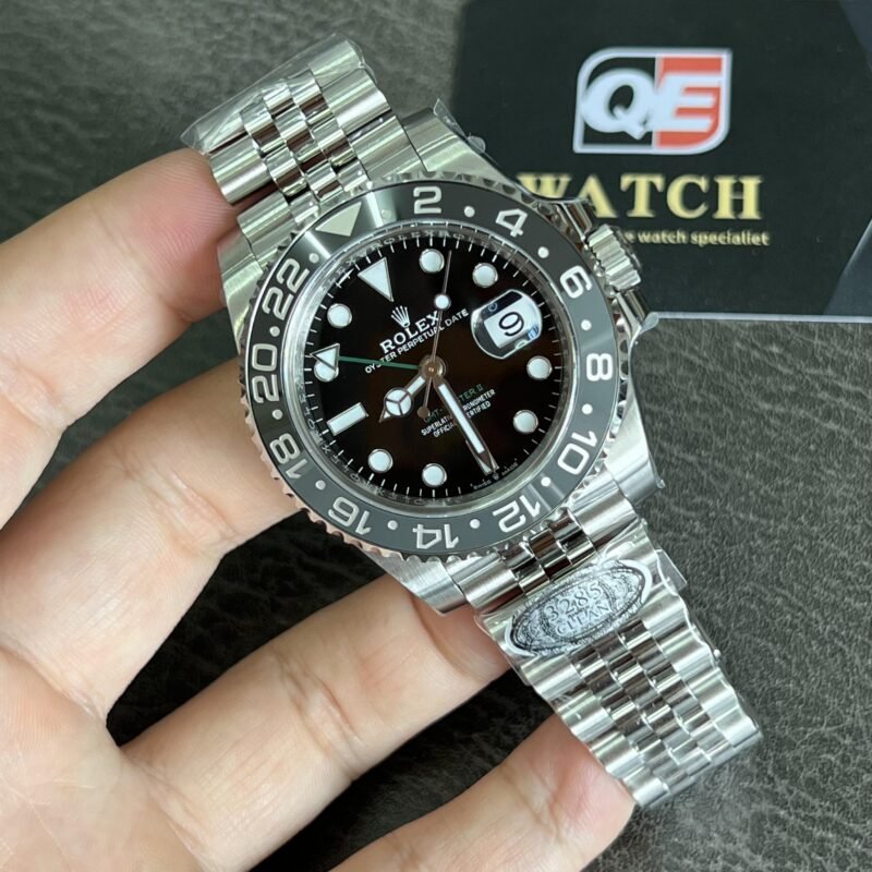 Rolex Bruce Wayne GMT Master II 126710grnr-0003 Black/Grey two-tone ceramic bezel Stainless Steel (40mm) Super Clone