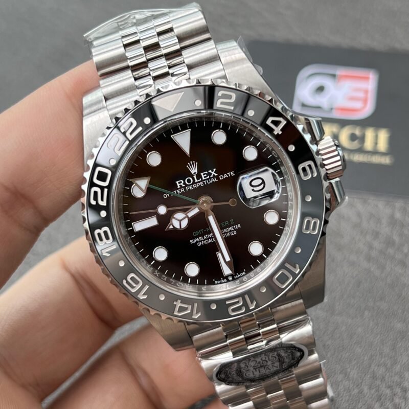 Rolex Bruce Wayne GMT Master II 126710grnr-0003 Black/Grey two-tone ceramic bezel Stainless Steel (40mm) Super Clone