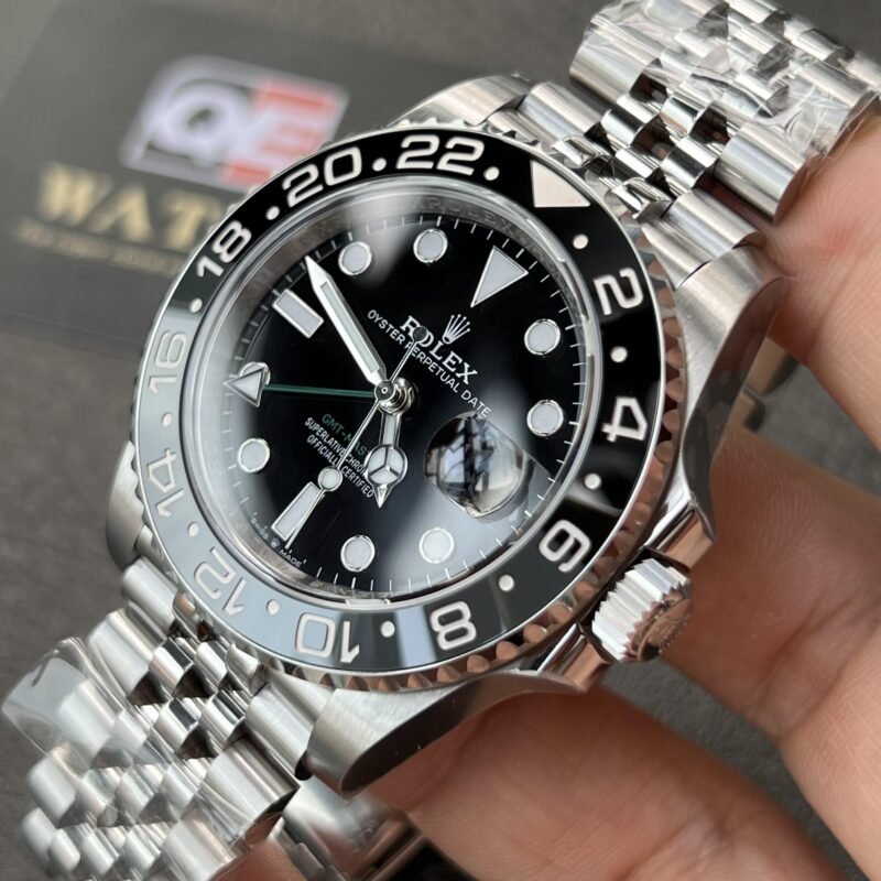 Rolex Bruce Wayne GMT Master II 126710grnr-0003 Black/Grey two-tone ceramic bezel Stainless Steel (40mm) Super Clone