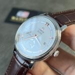 Omega De Ville Prestige white dial RG markers brwon leather strap Replica