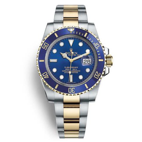 Rolex Submariner Blue 'Two Tone' Yellow Gold and Stainless Steel 'Bluesy' with Blue Dial Replica