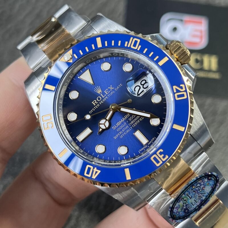 Rolex Submariner Blue 'Two Tone' Yellow Gold and Stainless Steel 'Bluesy' with Blue Dial Replica