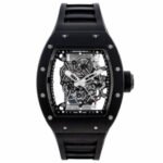 Richard Mille RM055 Black Ceramic Skeleton dial Black Rubber Strap Super Clone