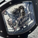 Richard Mille RM055 Black Ceramic Skeleton dial Black Rubber Strap Super Clone