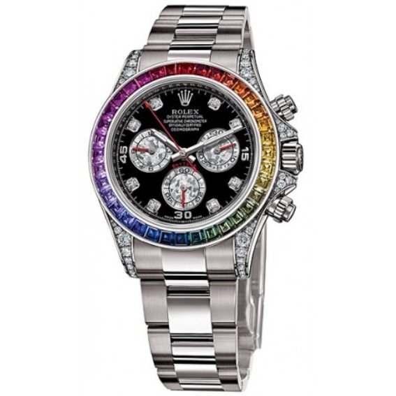 Rolex Daytona 116599 RBOW Rainbow Black Dial Stainless steel Super Clone