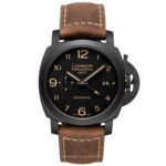 PANERAI LUMINOR PAM00441  44mm Black Ceramic Leather GMT Automatic