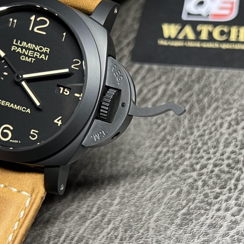 PANERAI LUMINOR PAM00441  44mm Black Ceramic Leather GMT Automatic