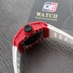 Richard Mille RM35-02 Red Carbon Automatic Skeleton dial White Rubber Strap Super Clone