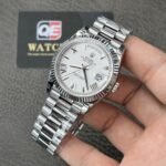 Rolex Day-Date m228239-0046 White gold with White Dial (Roman Numerals) President bracelet (40mm) Super Clone