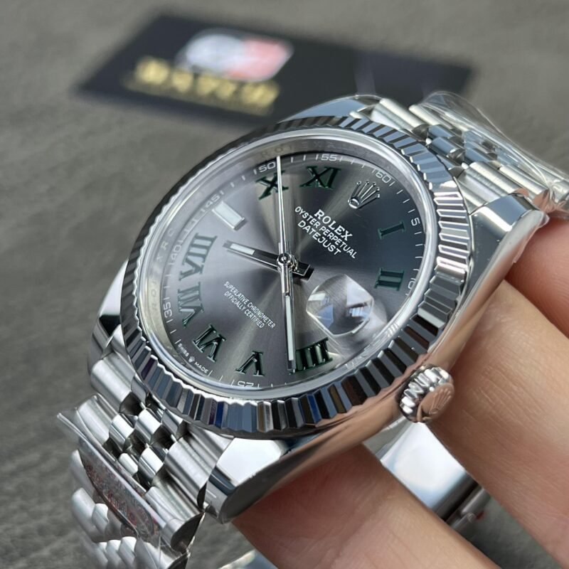 Rolex Datejust 41mm/36mm Stainless Steel 'Wimbledon' on Jubilee with Fluted Bezel Super clone