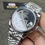 Rolex Datejust 41mm/36mm Stainless Steel 'Wimbledon' on Jubilee with Fluted Bezel Super clone