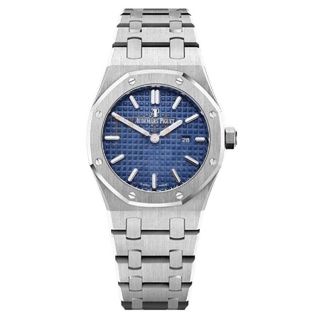 Audemars Piguet Royal Oak Women's Quartz Watch 67650ST Stainless Steel with Blue Dial (33mm) Super Clone