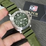 Panerai Submersible PAM01055 Green Dial with Green Rubber Strap 42mm Super Clone