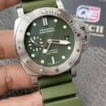 Panerai Submersible PAM01055 Green Dial with Green Rubber Strap 42mm Super Clone