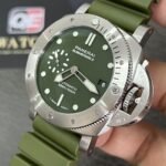 Panerai Submersible PAM01055 Green Dial with Green Rubber Strap 42mm Super Clone