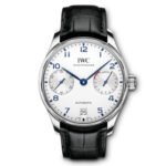 IWC PORTUGUESE IW500107 White Dial Blue Marker Blue Leather Strap 42mm Replica