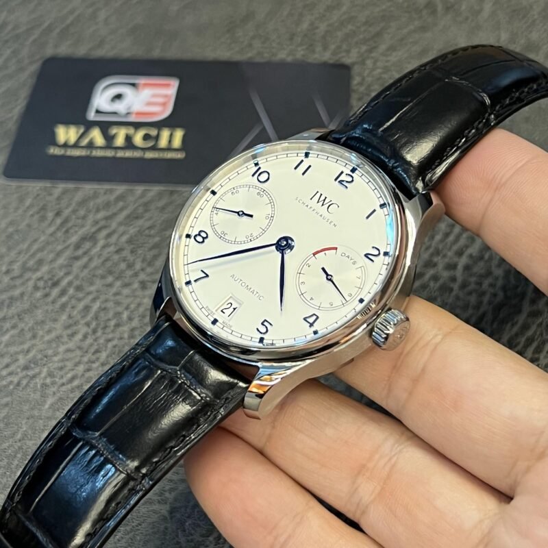 IWC PORTUGUESE IW500107 White Dial Blue Marker Blue Leather Strap 42mm Replica