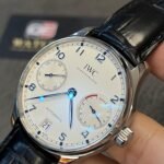 IWC PORTUGUESE IW500107 White Dial Blue Marker Blue Leather Strap 42mm Replica