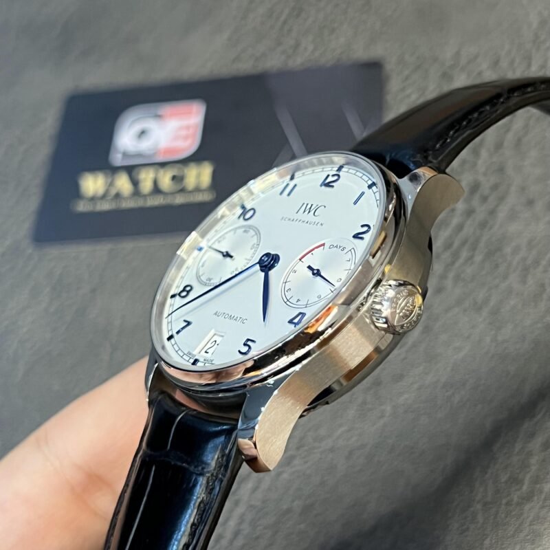 IWC PORTUGUESE IW500107 White Dial Blue Marker Blue Leather Strap 42mm Replica