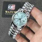 Rolex Day-Date m228206-0044 White gold Ice Blue Dial (Roman Numerals) Smooth Bezel President bracelet (40mm) Super Clone