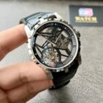 Excalibur Rddbex0393 SS Skeleton Dial on Black Leather Strap Tourbillon 42mm Super Clone