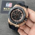 Royal Oak Offshore Chronograph Rose gold Ceramic Bezel on Black Rubber Strap 44mm Super Clone