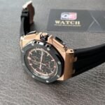 Royal Oak Offshore Chronograph Rose gold Ceramic Bezel on Black Rubber Strap 44mm Super Clone