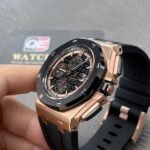 Royal Oak Offshore Chronograph Rose gold Ceramic Bezel on Black Rubber Strap 44mm Super Clone