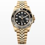 Rolex GMT Master II 126718grnr-0001 Full yellow gold with Black Dial on Jubilee (40mm) Super Clone