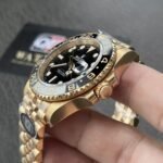 Rolex GMT Master II 126718grnr-0001 Full yellow gold with Black Dial on Jubilee (40mm) Super Clone