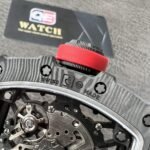 Richard Mille RM35-02 Black Carbon NTPT Automatic Skeleton dial Red Rubber Strap Super Clone