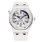 Royal Oak Offshore Diver 15707 White Ceramic on White Rubber Strap 42mm Super Clone