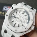 Royal Oak Offshore Diver 15707 White Ceramic on White Rubber Strap 42mm Super Clone