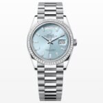 Rolex Day-Date m128396TBR 36mm Ice Blue diamond-set Dial Diamond Bezel (36mm) Super Clone