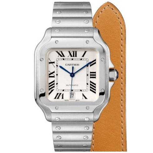 Cartier Santos Large Stainless Steel with White Dial (40mm) Super Clone