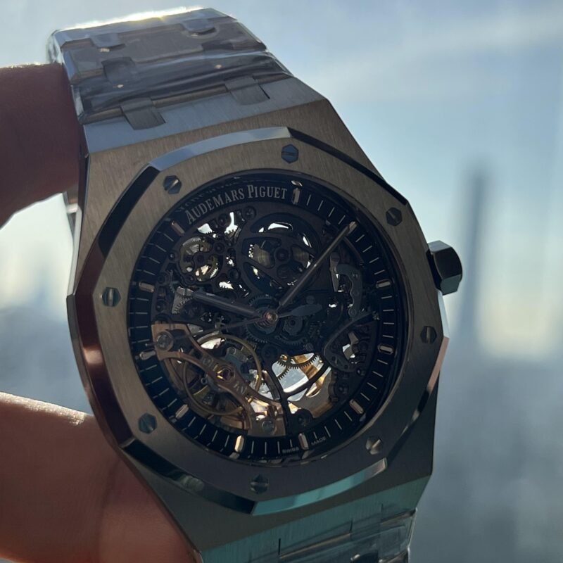 Audemars Piguet Royal Oak 15407ST.OO.1220ST.01 Grey Openworked Dial 41Mm Stainless Steel Super Clone