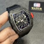 Richard Mille RM35-02 Black Carbon NTPT Automatic Skeleton dial  Black Rubber Strap Super Clone