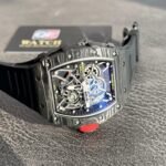 Richard Mille RM35-02 Black Carbon NTPT Automatic Skeleton dial  Black Rubber Strap Super Clone