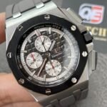 Royal Oak Offshore Chronograph Panda dial Ceramic Bezel on Black Rubber Strap 44mm Super Clone