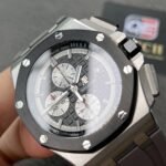 Royal Oak Offshore Chronograph Panda dial Ceramic Bezel on Black Rubber Strap 44mm Super Clone