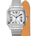 Cartier Santos Medium Stainless Steel with White Dial (35mm) Super clone