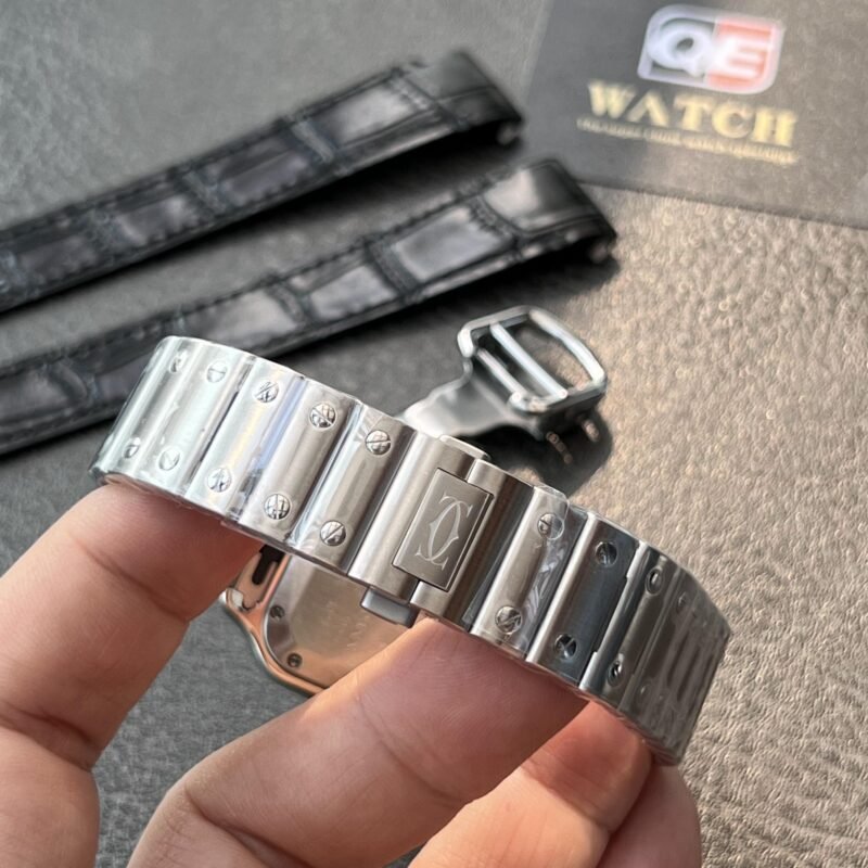 Cartier Santos Medium Stainless Steel with White Dial (35mm) Super clone