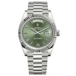 Rolex Day-Date m228239-0033 White gold with Green Dial President bracelet (40mm) Super Clone