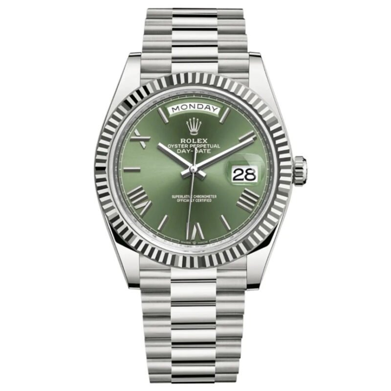 Rolex Day-Date m228239-0033 White gold with Green Dial President bracelet (40mm) Super Clone